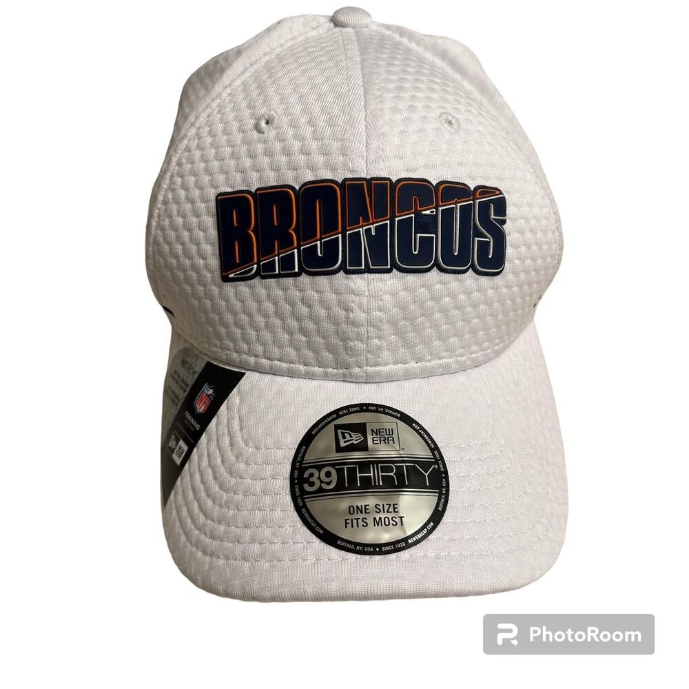 New-era Men's White and Navy Hat